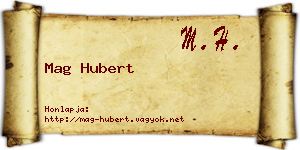 Mag Hubert névjegykártya